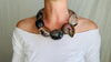 Garden Quartz & Ammonite Necklace. Designer Natural Stone Necklace. Atelier Aadya