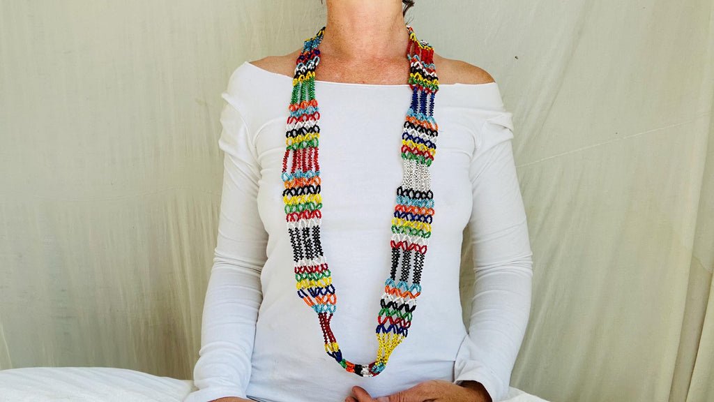 Berber Seed Bead Necklace. Vintage Moroccan Jewelry.