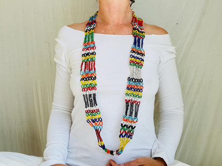 Berber Seed Bead Necklace. Vintage Moroccan Jewelry.