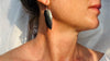 Carved Black Wings Earrings. Exquisitely Crafted Clam Shell and Sterling Silver Jewelry. Atelier Aadya. 2734