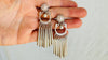 Silver Hmong Dangle Earrings. Handmade Sterling Silver Earrings. 0951.