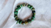Guatemalita Jade Beaded Bracelet with a Sterling Silver Bead. 4414