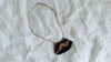 Rainbow Fluorite Adze Pendant Necklace. Sterling Silver Chain. 2476