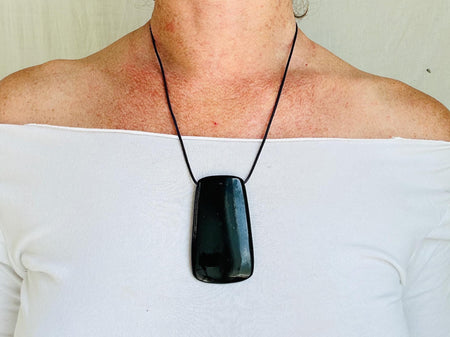 Mayan Black Jade Pendant. Hand-Carved. Guatemala. 2768