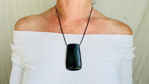 Mayan Black Jade Pendant. Hand-Carved. Guatemala. 2768