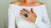 Labradorite Ring. Gorgeous Blue. Adjustable. 0905