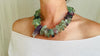 Fluorite Necklace with Amethyst Cicada. Handmade Sterling Silver Jewelry.