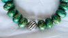 Guatemalita Jade Necklace. Sterling Silver. Handmade Jewelry. 2849