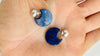 Lapis Lazuli Flat Hoop Earrings. Atelier Aadya. 4287