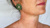 Guatemalan Jade Earrings. Sterling Silver. Handmade. 2858