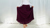 Mexican Gauze Skirt. Aubergine. One Size. Elastic Waist
