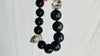 Rainbow Obsidian and Garden Quartz Necklace. Handmade Designer Beaded Necklace.