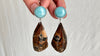 Amazonite & Yowah Opal Earrings. Sterling Silver. Atelier Aadya.