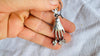 Mexican Hand Earrings. Sterling Silver. Hand Cast Jewelry from Oaxaca, Mexico. HA2