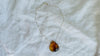 Large Amber Pendant on a Silver Chain. 2557