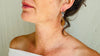 Amber & Sterling Silver Cast Hands Earrings. 0278