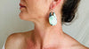 Green Turquoise Earrings. Sterling Silver. Pale Green Stone. Handcrafted Earrings. 2482