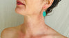 Turquoise & Silver Earrings. Handmade Sterling Silver Jewelry. Natural Sleeping Beauty Stone. 2700