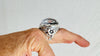 Natural Quartz Ring. Oversized. Botanicals. Size 7.25. 4139