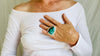 Azurite Malachite Oversized Cocktail Ring. Gorgeous. Size 6.3