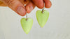 Serpentine Heart Earrings. Handmade Sterling Silver Designer Earrings. 2433