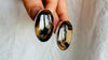Natural Montana Agate Earrings. Designer Sterling Silver Posts. Handmade Earrings. 3002