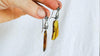 Mexican Amber & Hands Earrings. Cast Sterling Silver Jewelry from Oaxaca. 2885