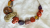Red Jasper, Mookaite, Ammonite Necklace. Sterling Silver. Skull.