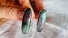 Sonora Sunrise Silver Post Earrings. Rare Chrysocolla Cuprite. Sterling One-of-a-Kind. 3007