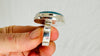 Oversized Aquamarine Cocktail Ring | Handmade Adjustable Sterling Silver | Unique Gemstone Jewelry.
