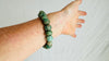 Guatemalita Jade Beaded Bracelet with a Sterling Silver Bead.