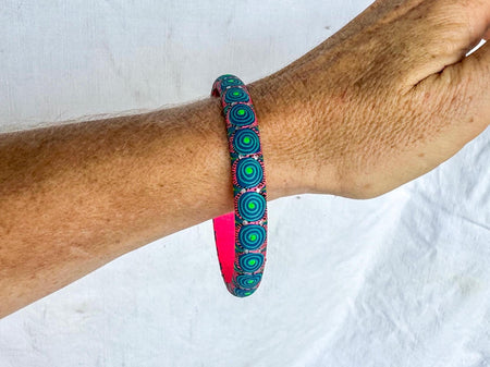 Alebrije Hand-Painted & Hand-Carved Wooden bangles from Oaxaca.