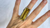 Lemon Topaz Botanicals Cocktail Ring | Oversized Handmade Adjustable Sterling Silver | Unique Gemstone Jewelry. 4481