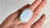 Rainbow Moonstone Ring. Oversized. Adjustable. 0519