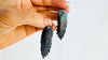Carved Black Wings Earrings. Exquisitely Crafted Clam Shell and Sterling Silver Jewelry. Atelier Aadya. 2734