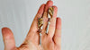 Picture Jasper Earrings with Squash Blossoms. Handmade Sterling Silver Jewelry. 2710