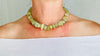 Rutilated Prehnite Necklace. Sterling Silver. 2641