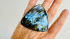 Fiery Oversized Labradorite Ring. Adjustable. 4150