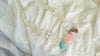 Selenite Necklace. Rose Quartz Heart and Blue Opal. High Vibe Ceremonial Necklace. Atelier Aadya. 4070