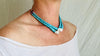 Kewa Pueblo Turquoise & Shell Jocla Necklace. Native American. Sterling Silver. 2490