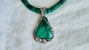 Malachite Pendant Necklace. Handcrafted Sterling Silver Designer Jewelry. 2391