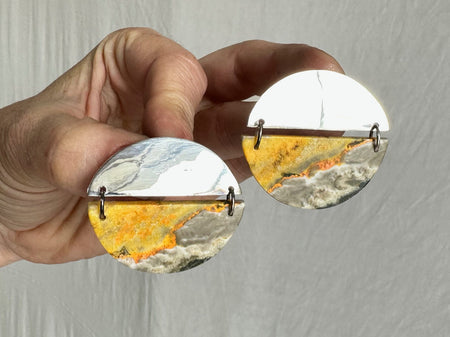 Bumble Bee Jasper Earrings. 2202