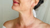 Carved MOP Feather Earrings. Mother-of-Pearl and Sterling Silver Jewelry. Atelier Aadya. 4176