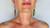 Amber & Bird Earrings from Mexico. Handmade of Sterling Silver. S/N. Statement Earrings