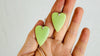 Serpentine Heart Earrings. Handmade Sterling Silver Designer Earrings. 2433