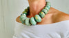 Mayan Guatemalita Jade Graduated Choker Necklace. Guatemalan Stone Jewelry. Handmade Necklace. 2247