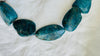 Blue Apatite, and Silver Necklace. Handmade Designer Beaded Jewelry.