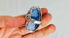 Lapis Lazuli Botanicals Ring. Sterling Silver Handcrafted Jewelry. Size 7. 2710