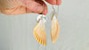 Yellow Clam & Sterling Silver Earrings. 2695