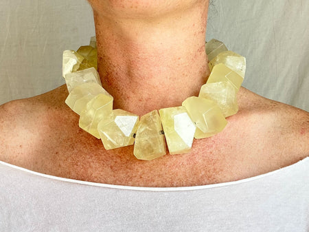 Citrine Necklace. Sterling Silver.